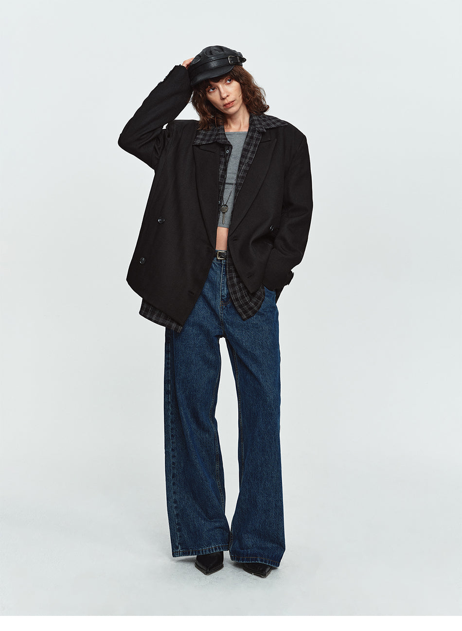 MADWITCH OVERSIZED TWO-BUTTON CASUAL BLAZER #BBX2616