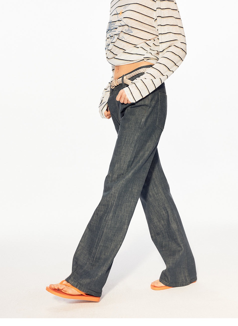 MADWITCH EMBROIDERED FLARE JEANS #GPC9821