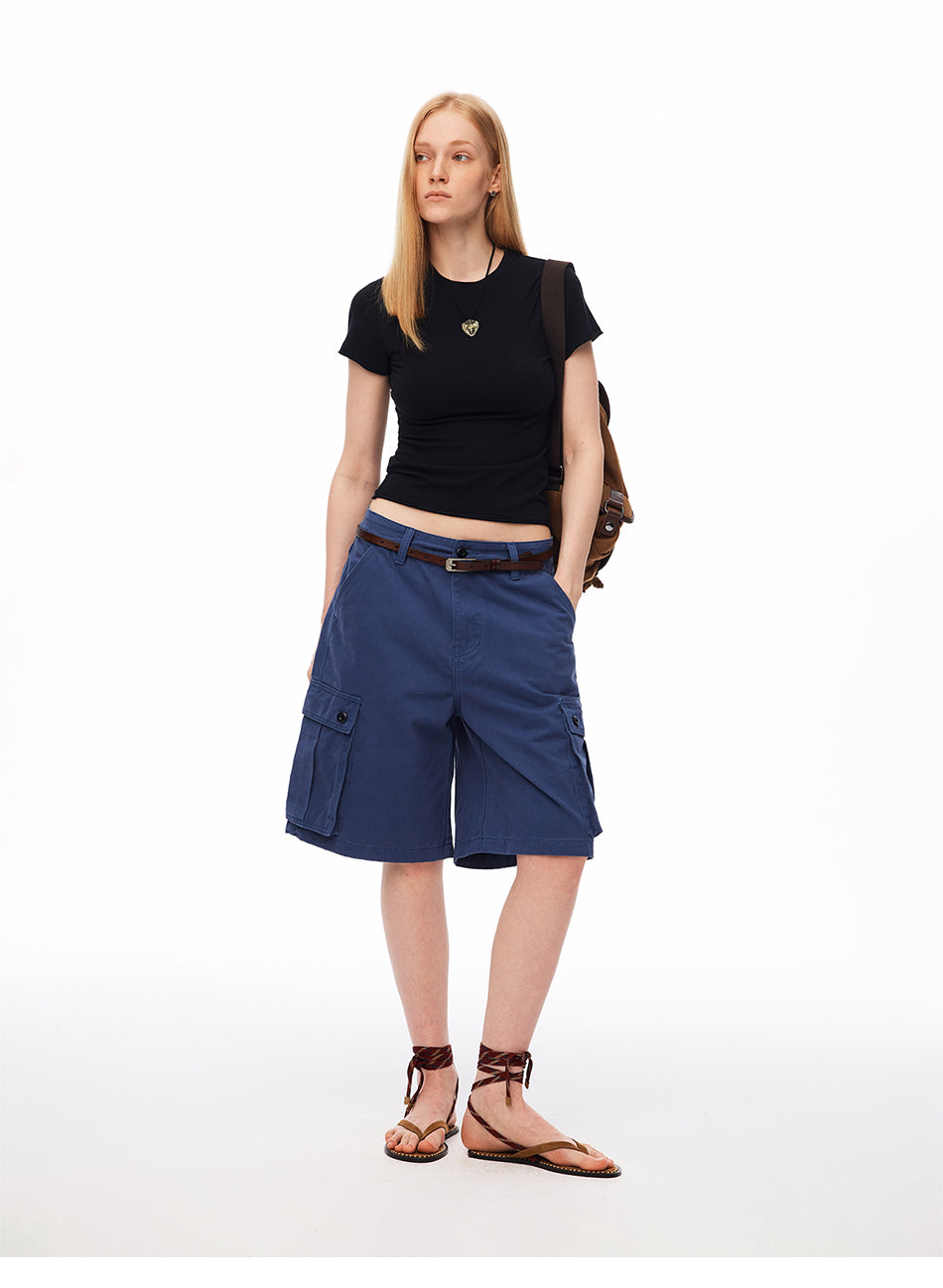 MADWITCH RIBBED CREWNECK CROPPED BABY TEE #69765