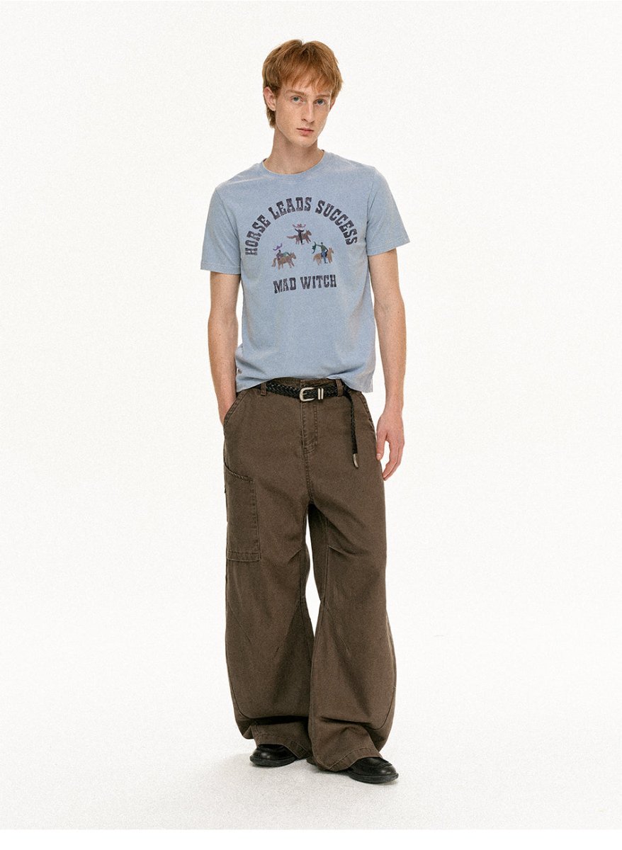 MADWITCH WESTERN PRINT COTTON TEE MD4325 - MadWitch Store