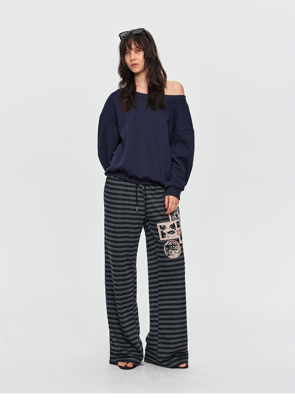 MADWITCH SEQUIN WING OFF-SHOULDER SWEATSHIRT #L2026612
