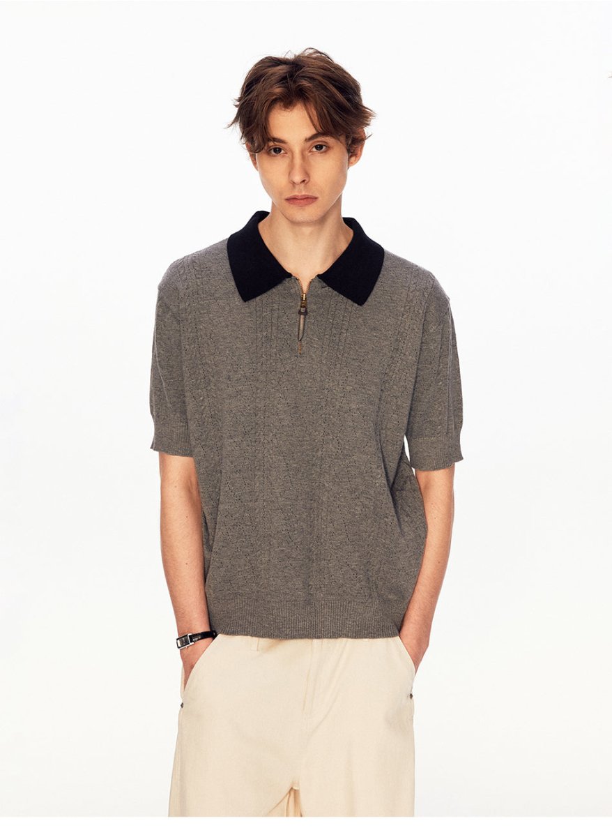MADWITCH DOUBLE ZIP POLO KNIT TEE CT011 - MadWitch Store