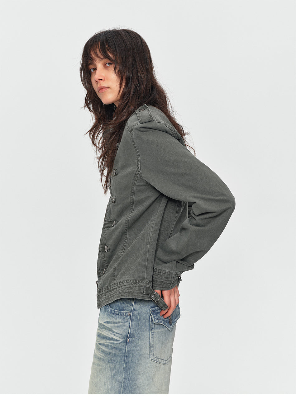 MADWITCH WASHED NAPOLEON STAND-COLLAR JACKET #26W60