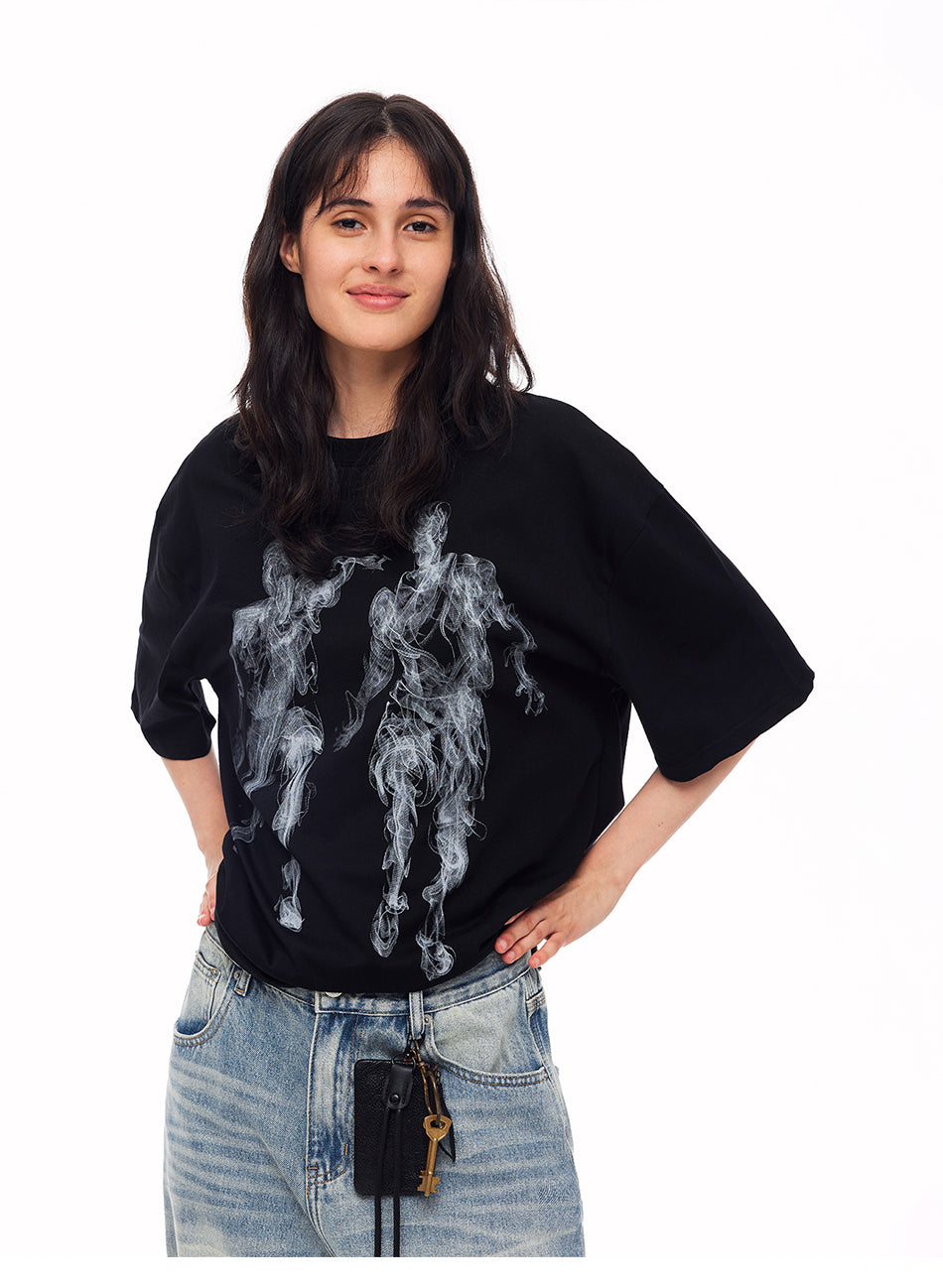 MADWITCH VINTAGE SMOKE CHARACTER GRAPHIC TEE #3265