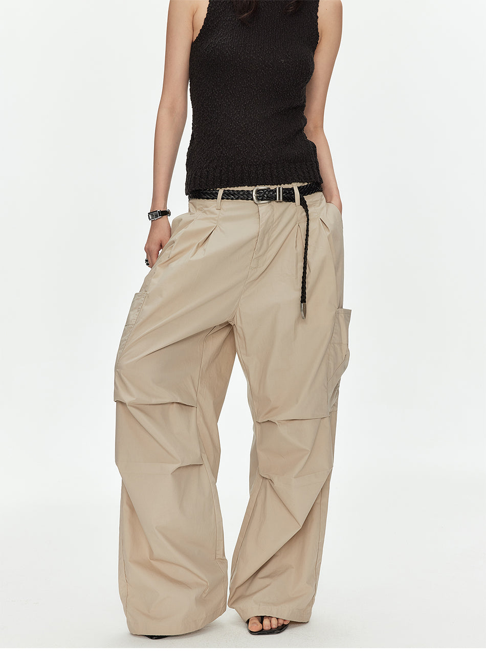 MADWITCH LYCELL BLEND LOOSE CARGO PANTS #CK61015