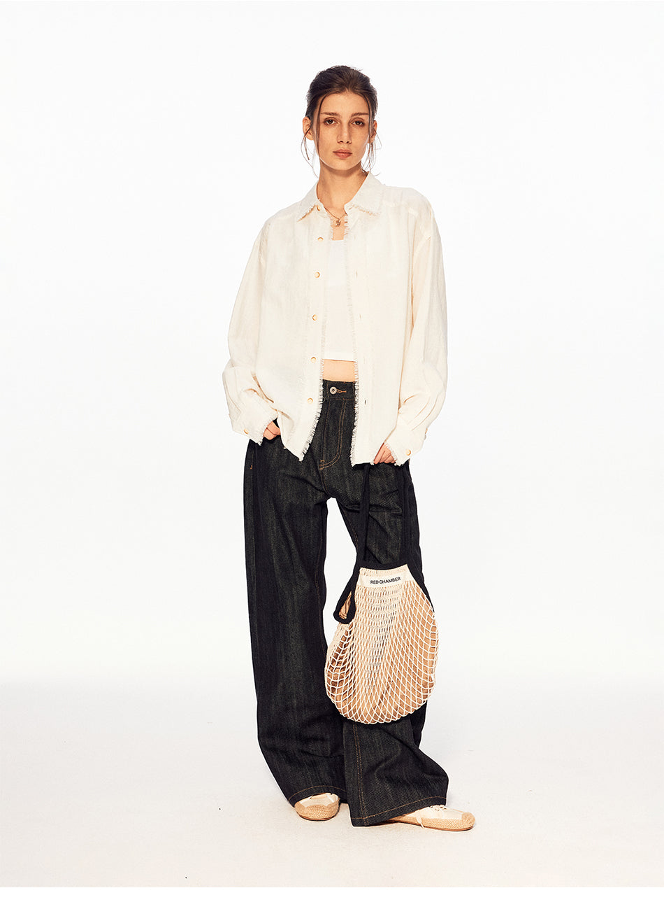 MADWITCH VINTAGE LINEN LONG SHIRT #880833