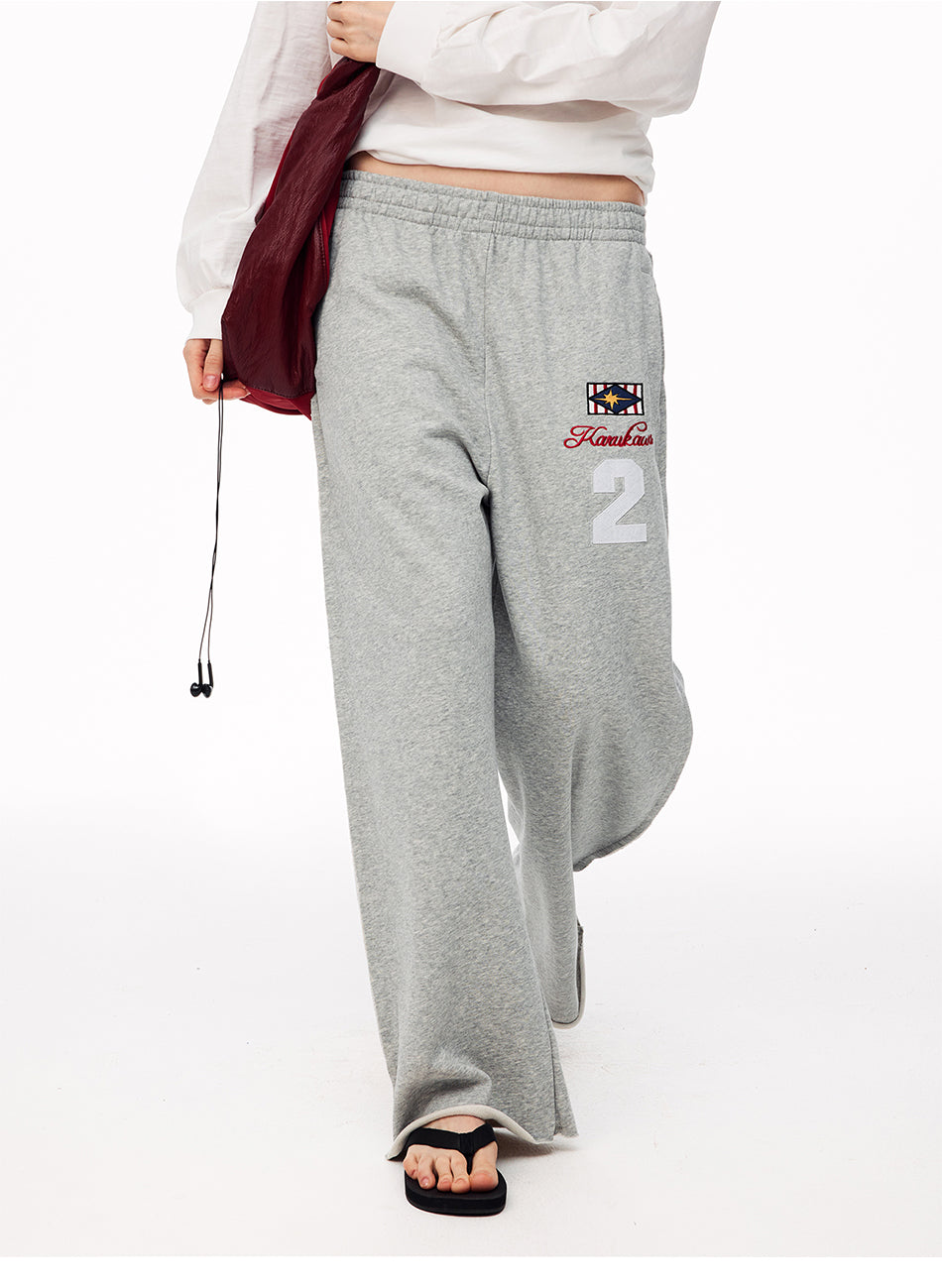 MADWITCH EMBROIDERED WIDE-LEG SWEATPANTS #CK61066