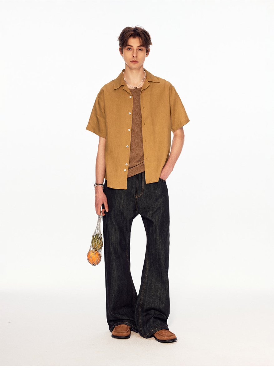 MADWITCH VINTAGE LINEN SEAGULL SHIRT 36510 - MadWitch Store