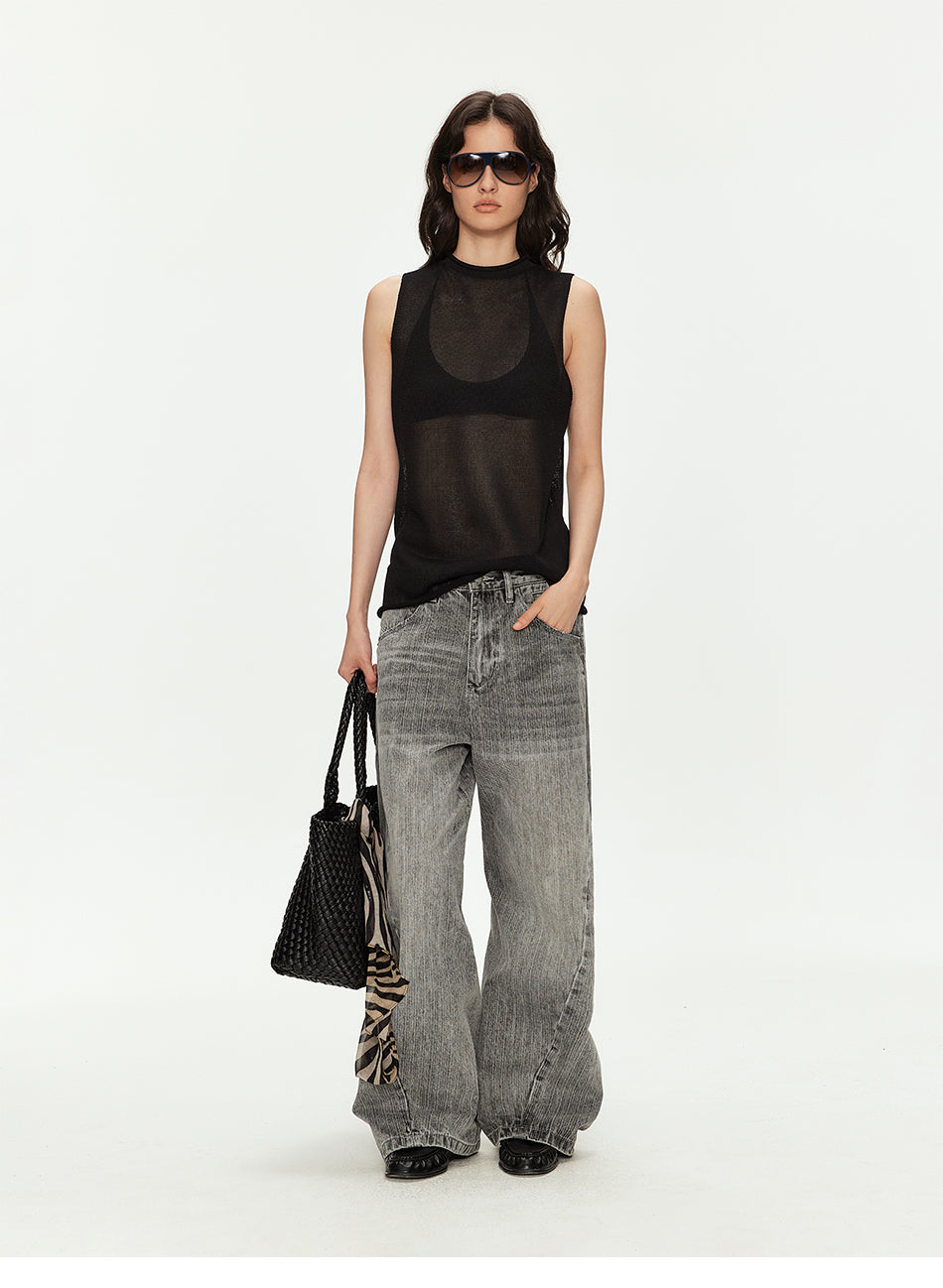 MADWITCH MESH SLEEVELESS TOP #MYCB019