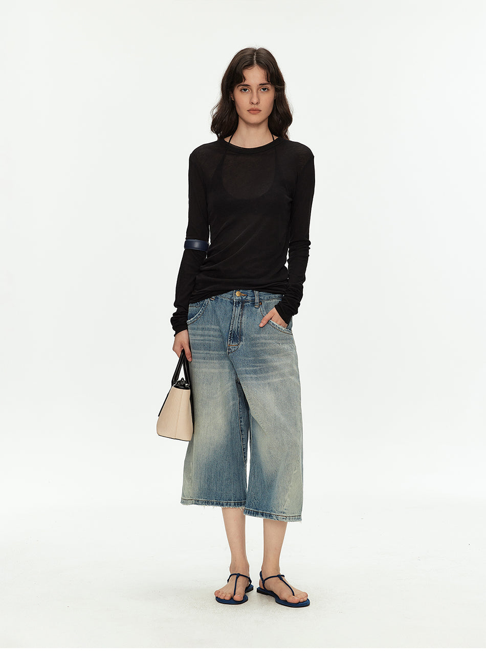 MADWITCH SHEER RELAXED LONG TEE #GPTC126N