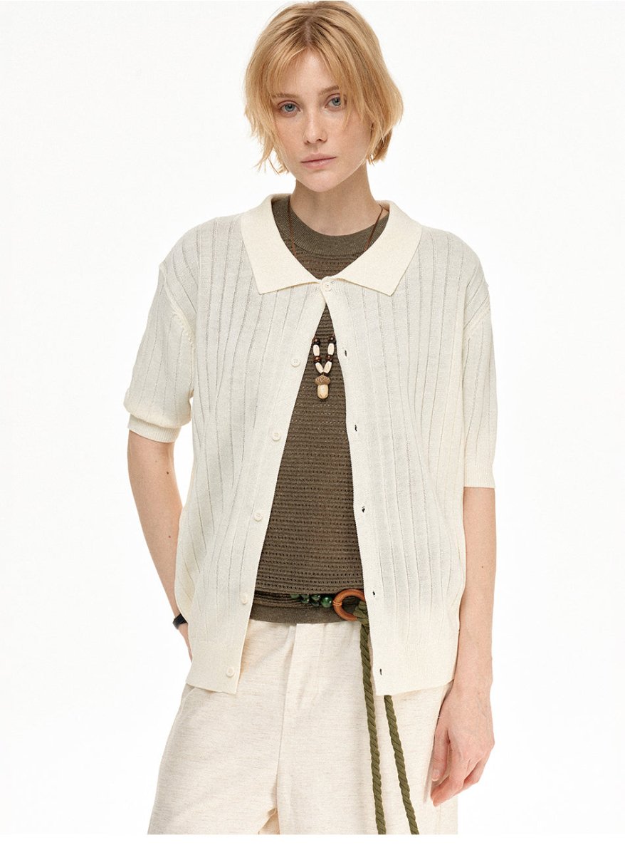 MADWITCH RIBBED POLO RELAXED TEE AB1170 - MadWitch Store