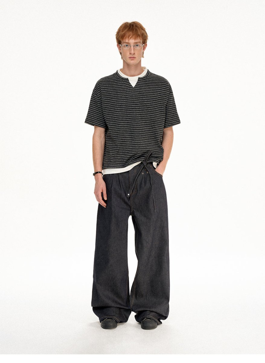 MADWITCH FAUX LAYER STRIPE TEE WP2 - MadWitch Store