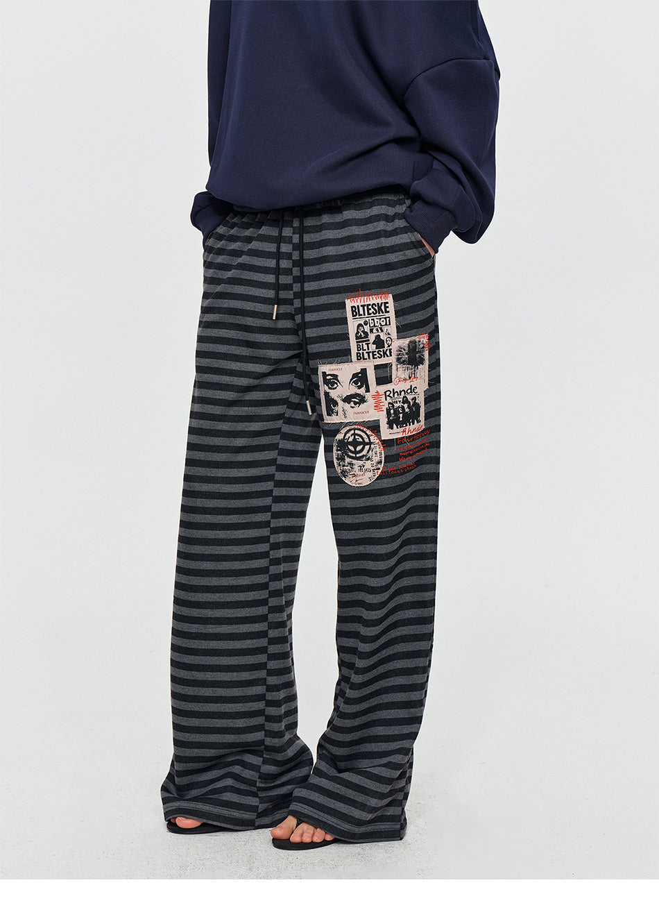 MADWITCH PATCH STRIPED SWEATPANTS #2026562