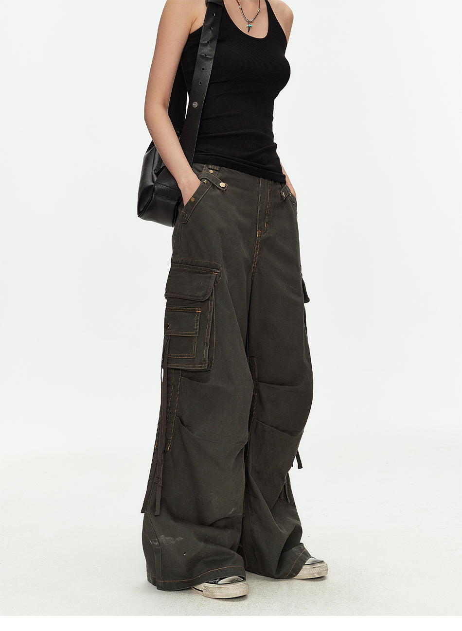 MADWITCH DECONSTRUCTED BAGGY CARGO PANTS #5894