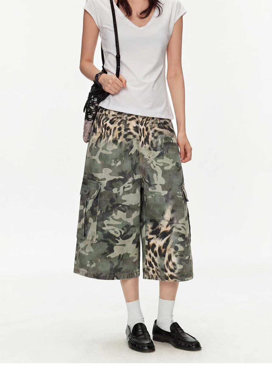 MADWITCH CAMO LEOPARD GRADIENT CARGO PANTS #G60050