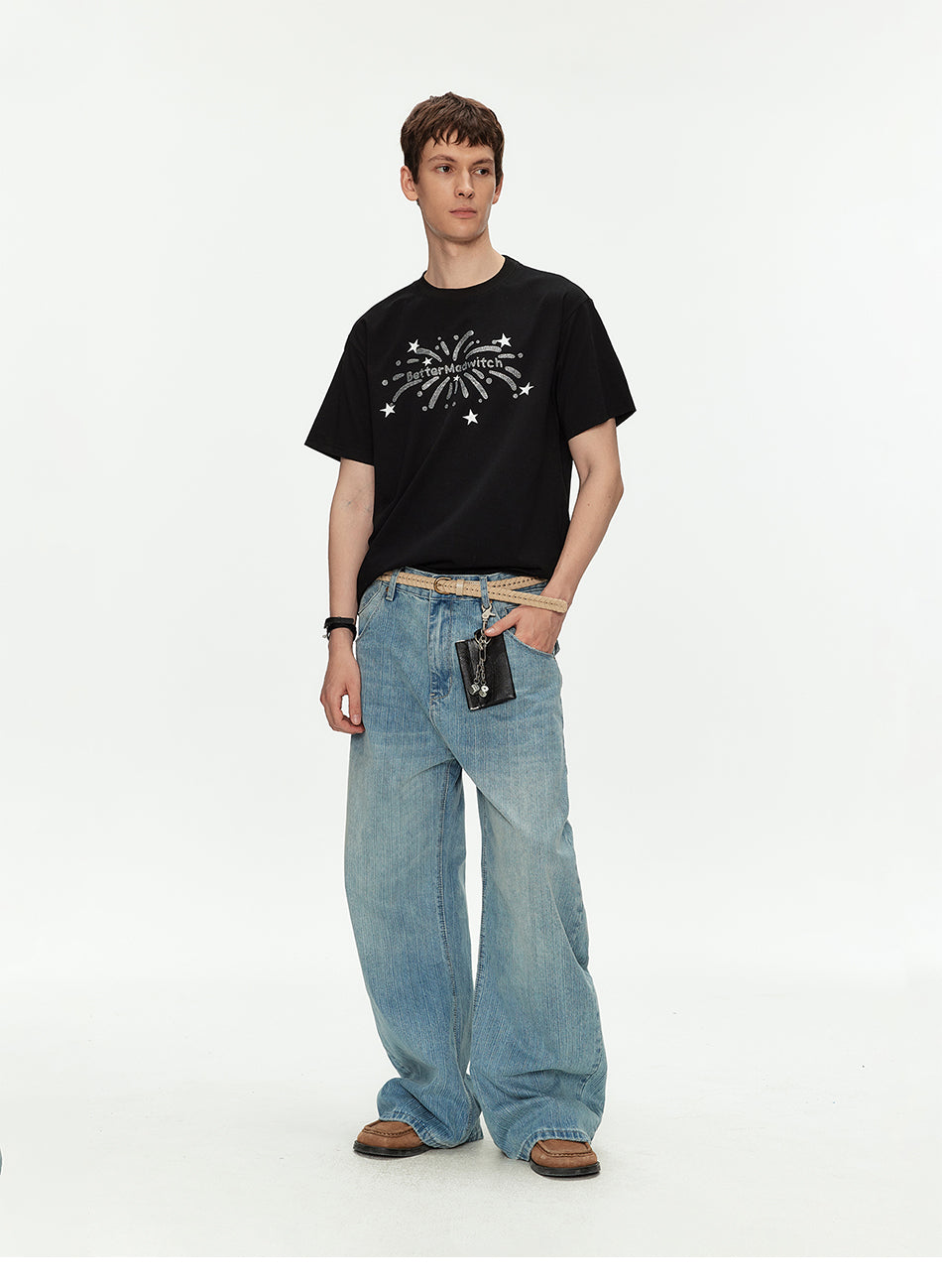 MADWITCH SPARKLE PRINT RELAXED TEE #M2021