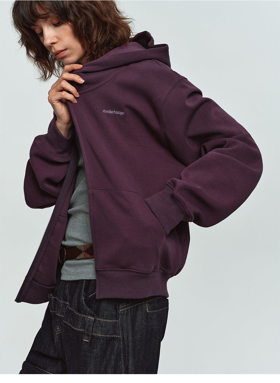 MADWITCH EMBROIDERED CROPPED ZIP HOODIE #2026756