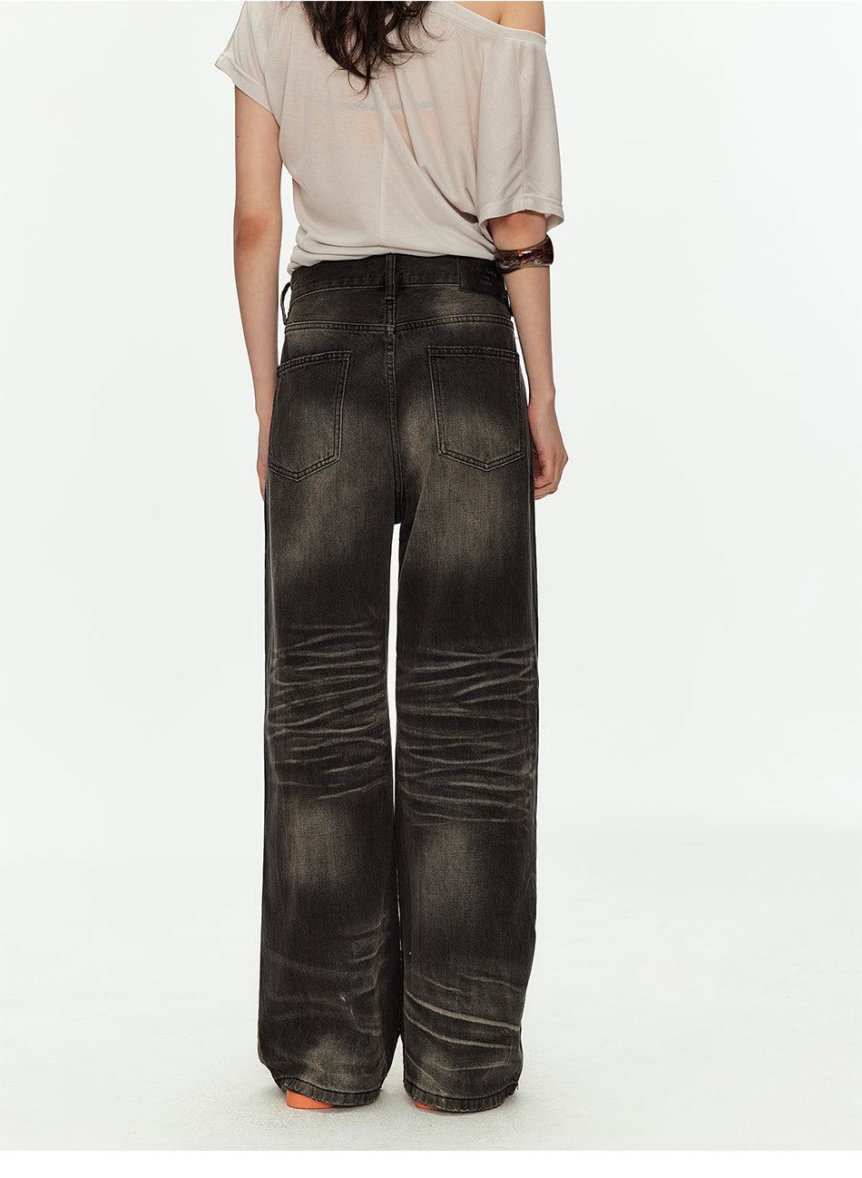 MADWITCH GRAY WASH BAGGY JEANS #GPC5608