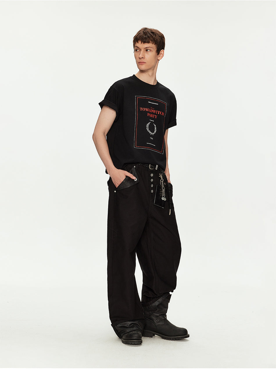 MADWITCH WHEAT PRINT RELAXED TEE #M2020