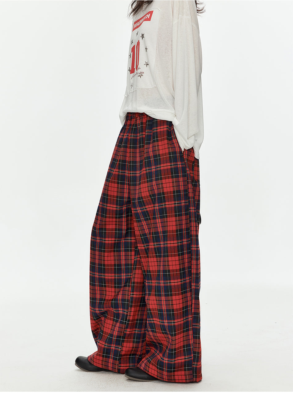 MADWITCH RED BLACK PLAID PANTS #CK61021