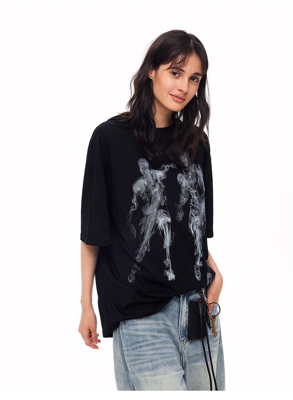 MADWITCH VINTAGE SMOKE CHARACTER GRAPHIC TEE #3265