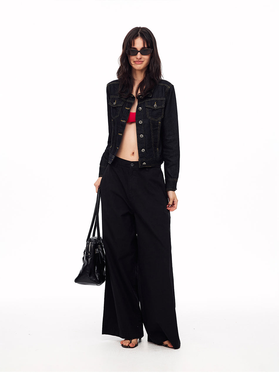MADWITCH WASHED WIDE-LEG CARGO TROUSERS #CK61085