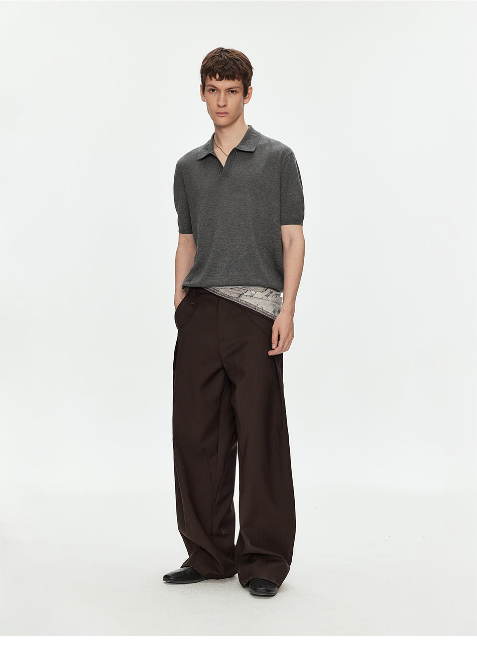 MADWITCH LYOCELL EMBROIDERED KNIT POLO SHIRT #27511