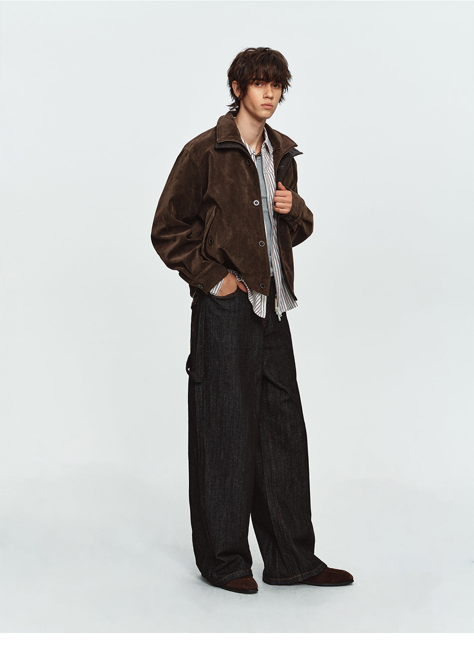 MADWITCH CINCHED-WAIST COLLARED CROPPED UTILITY JACKET #991529