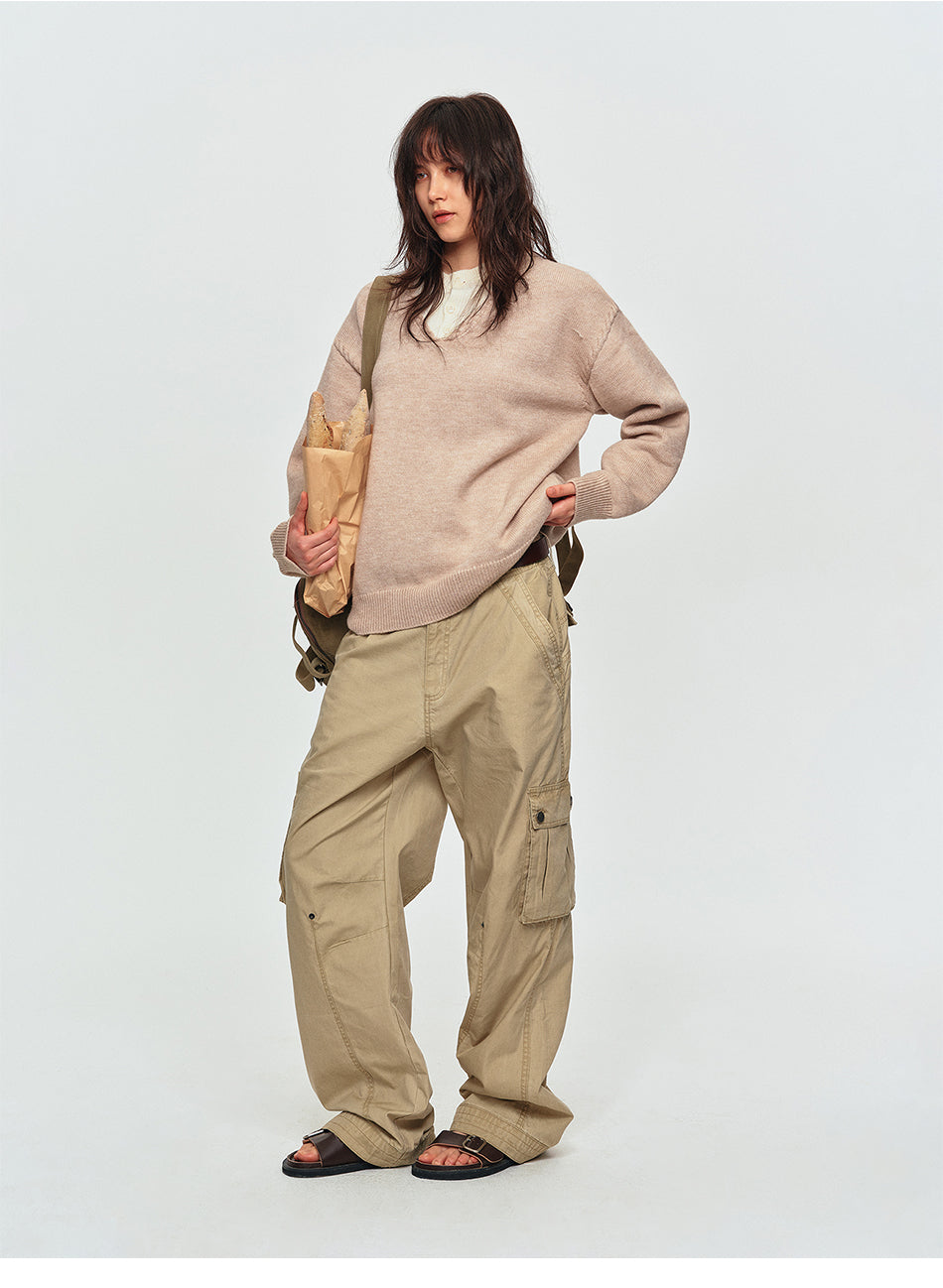 MADWITCH LAYERED HENLEY KNIT SWEATER #AW26832