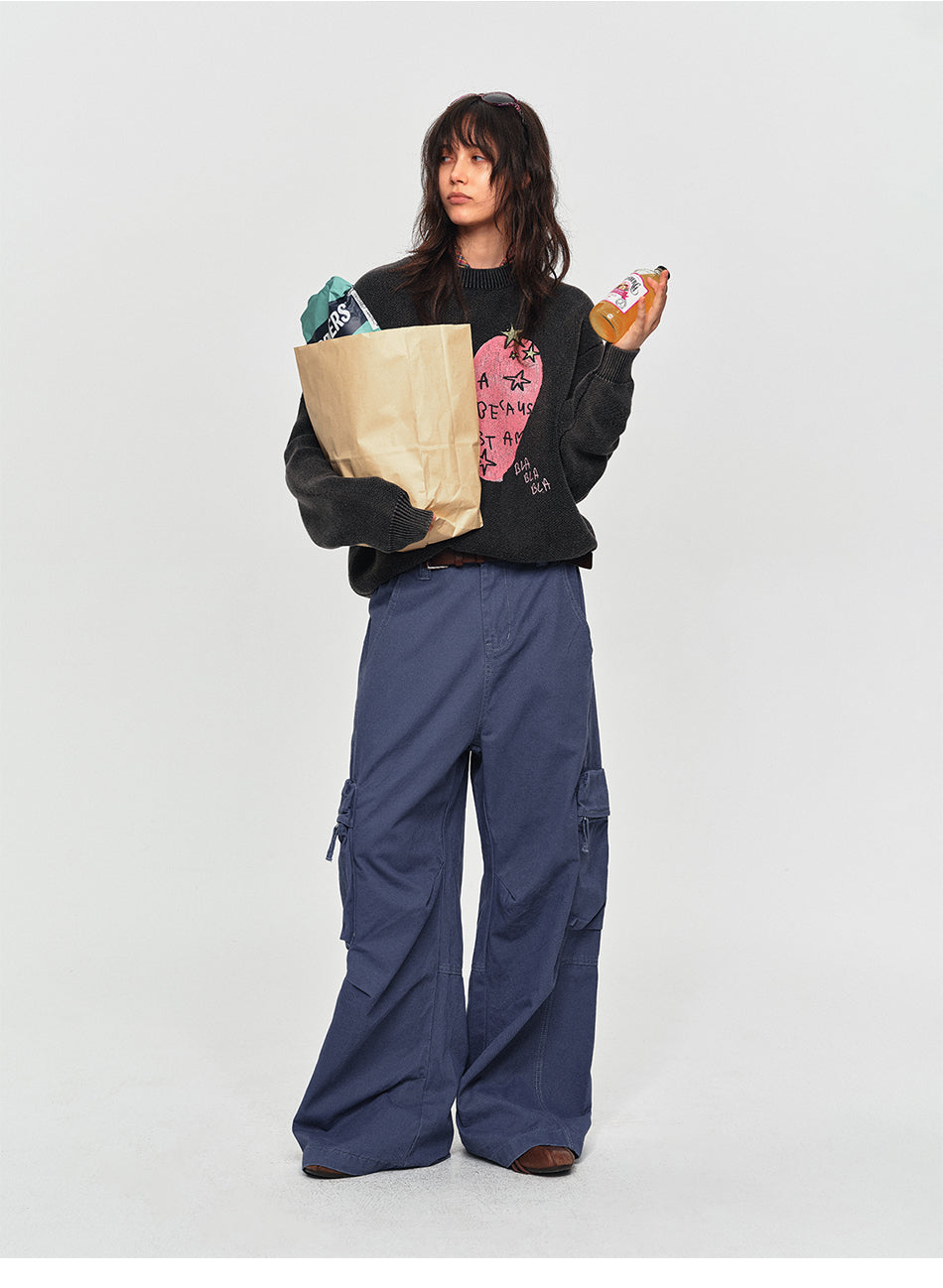 MADWITCH WASHED MULTI-POCKET CARGO PANTS #Z072
