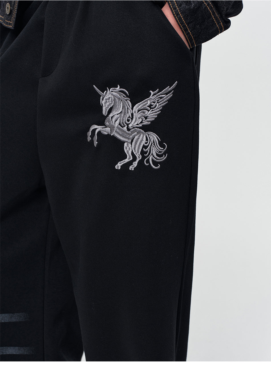 MADWITCH UNICORN STAR WIDE-LEG SWEATPANTS #C1029