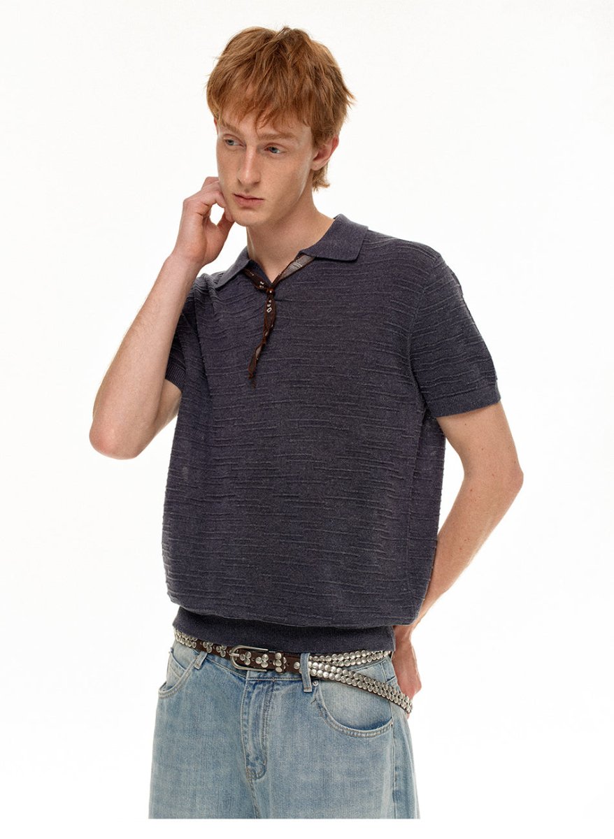 MADWITCH HERITAGE POLO TEXTURED TEE 86123 - MadWitch Store