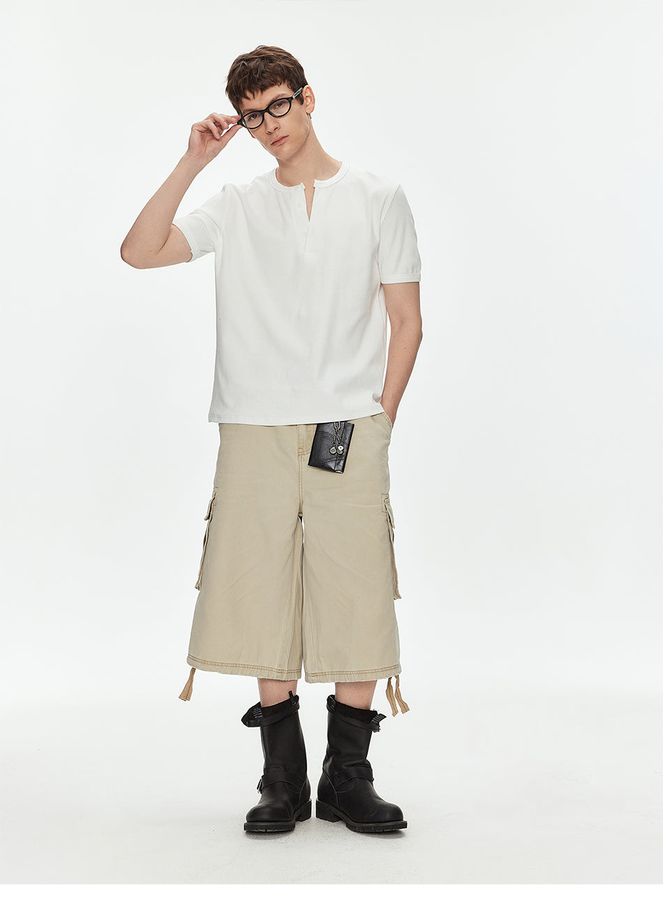 MADWITCH DRAWSTRING CARGO CROP PANTS #CK3510D