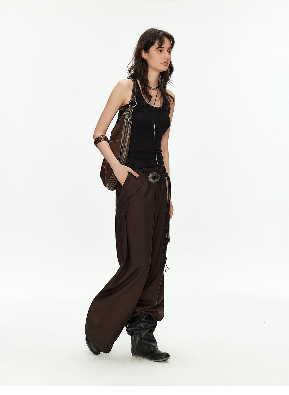 MADWITCH DRAPED WIDE TROUSERS #NR6026