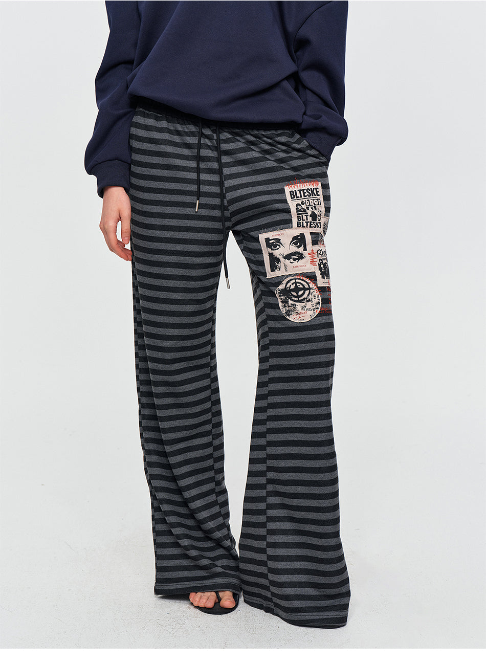 MADWITCH PATCH STRIPED SWEATPANTS #2026562