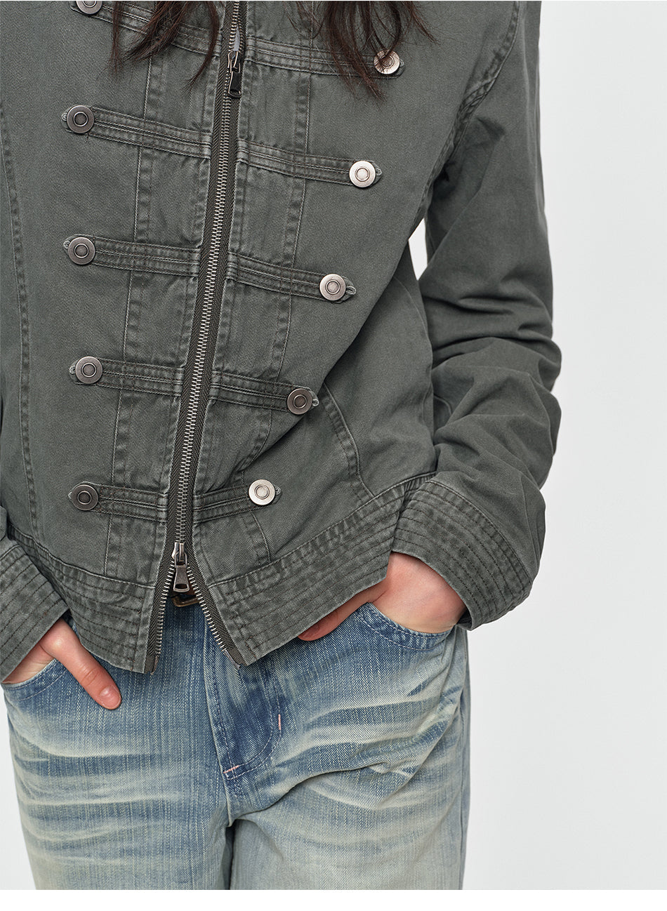 MADWITCH WASHED NAPOLEON STAND-COLLAR JACKET #26W60