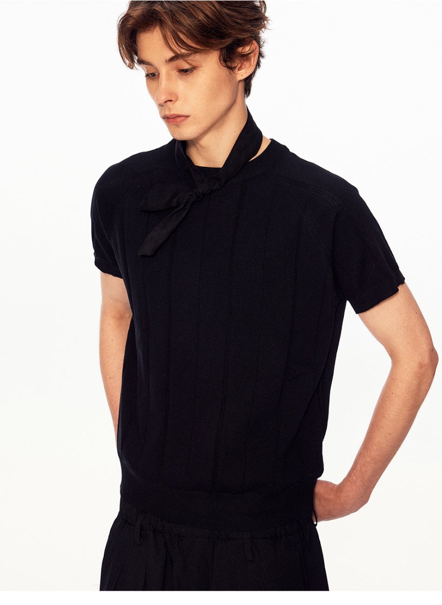 MADWITCH RIBBED RELAXED KNIT TEE 26047 - MadWitch Store