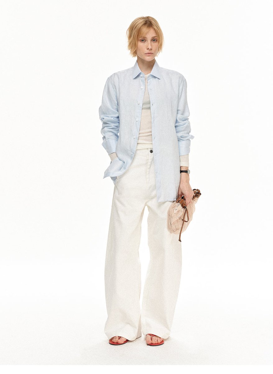 MADWITCH VINTAGE LINEN RELAXED SHIRT 36196 - MadWitch Store