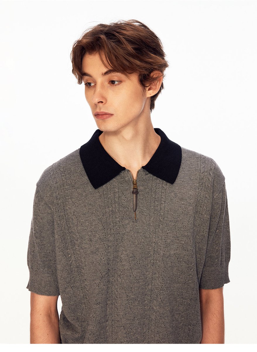 MADWITCH DOUBLE ZIP POLO KNIT TEE CT011 - MadWitch Store