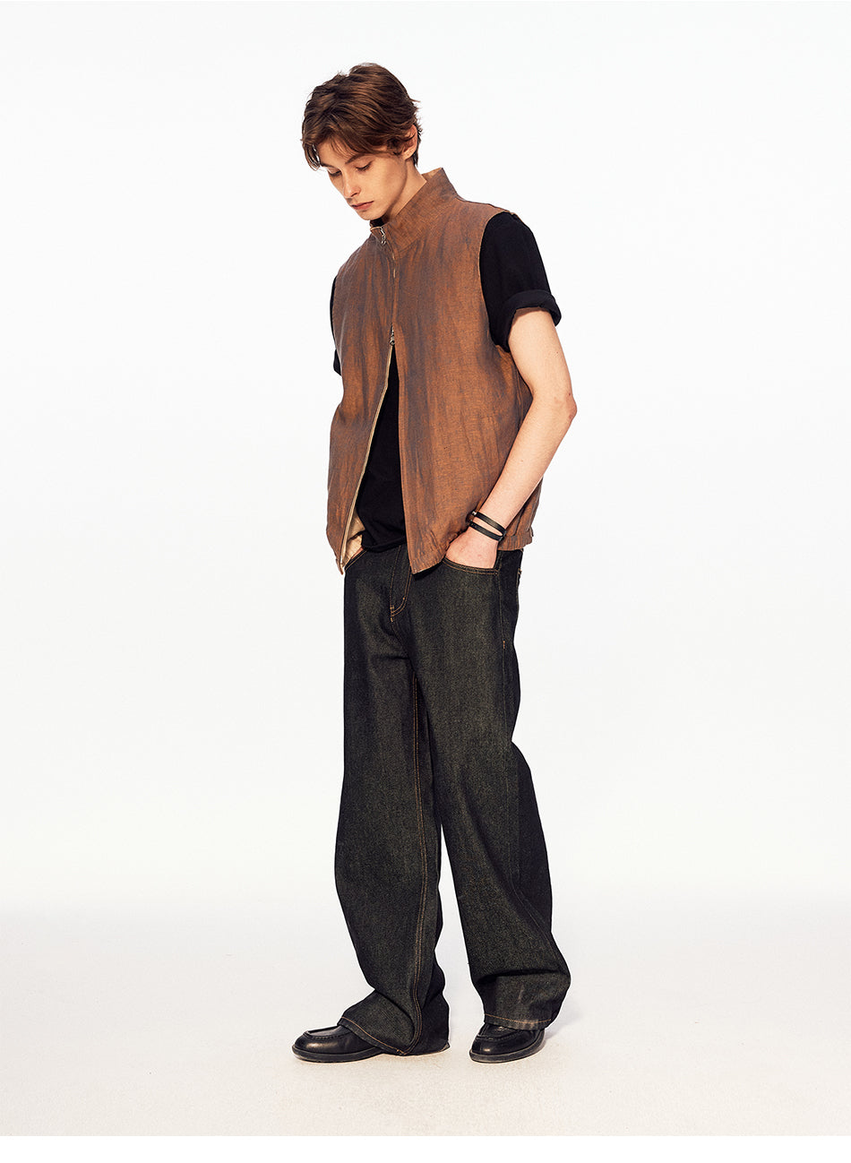 MADWITCH REVERSIBLE LINEN VEST #56601