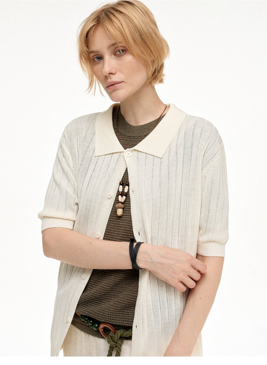 MADWITCH RIBBED POLO RELAXED TEE AB1170 - MadWitch Store