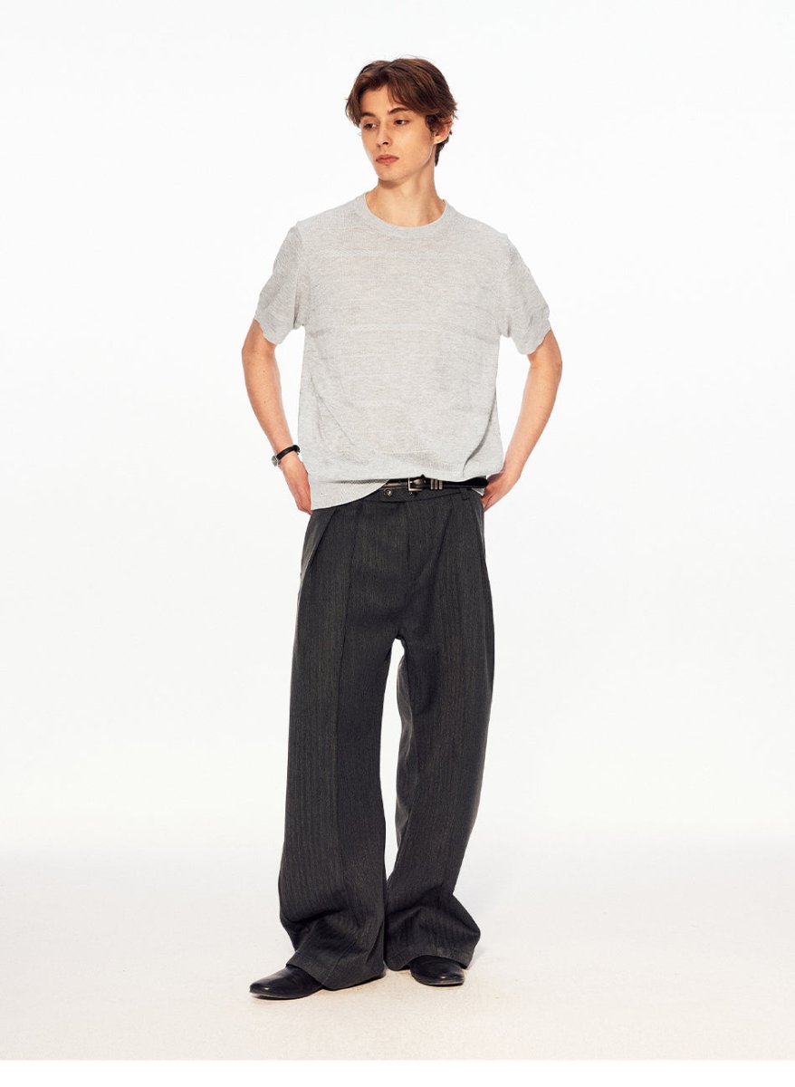 MADWITCH HERITAGE TEXTURED LINEN TEE UTU059 - MadWitch Store