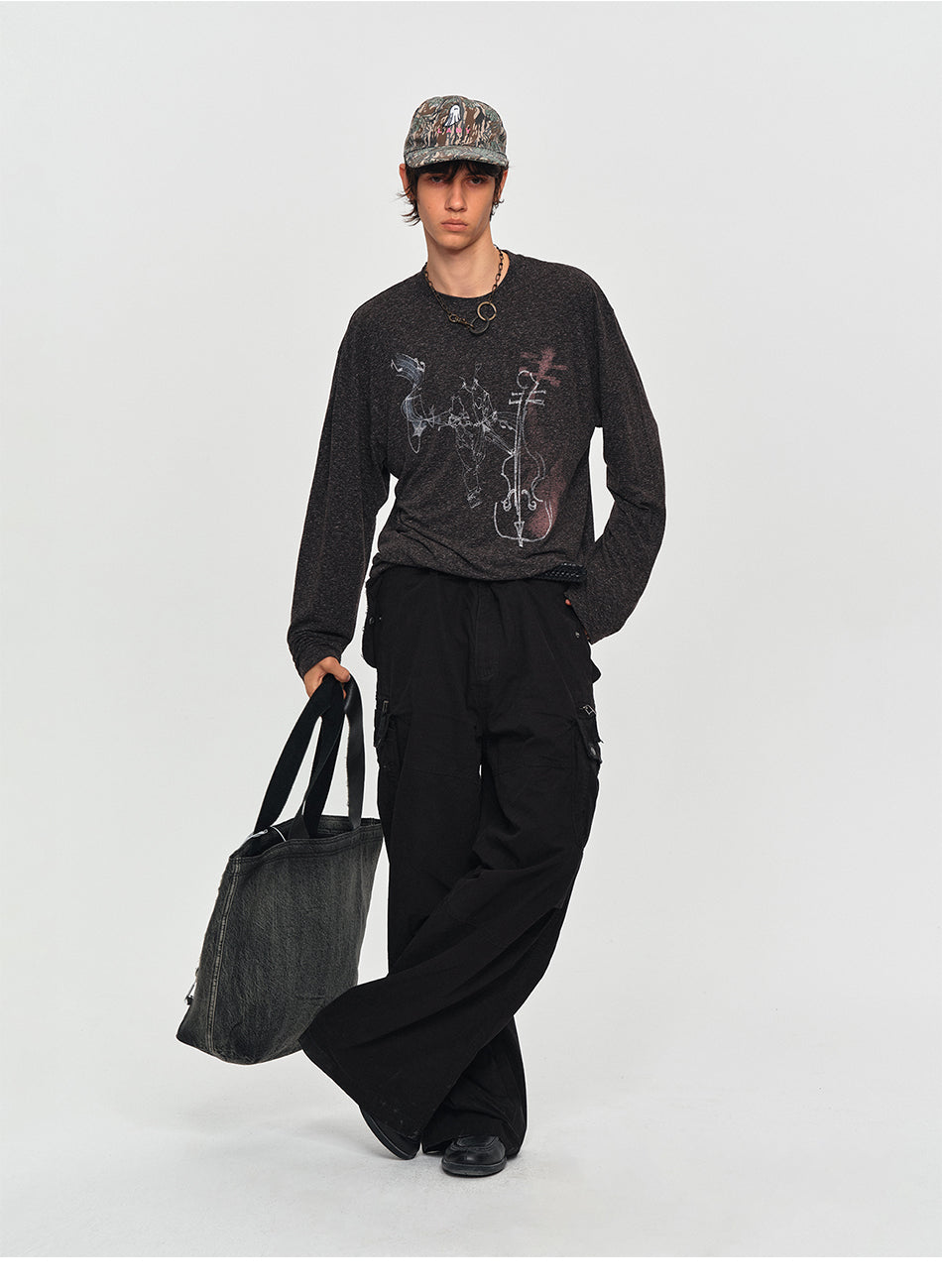 MADWITCH VINTAGE DISTRESSED CARGO PANTS #CK61082