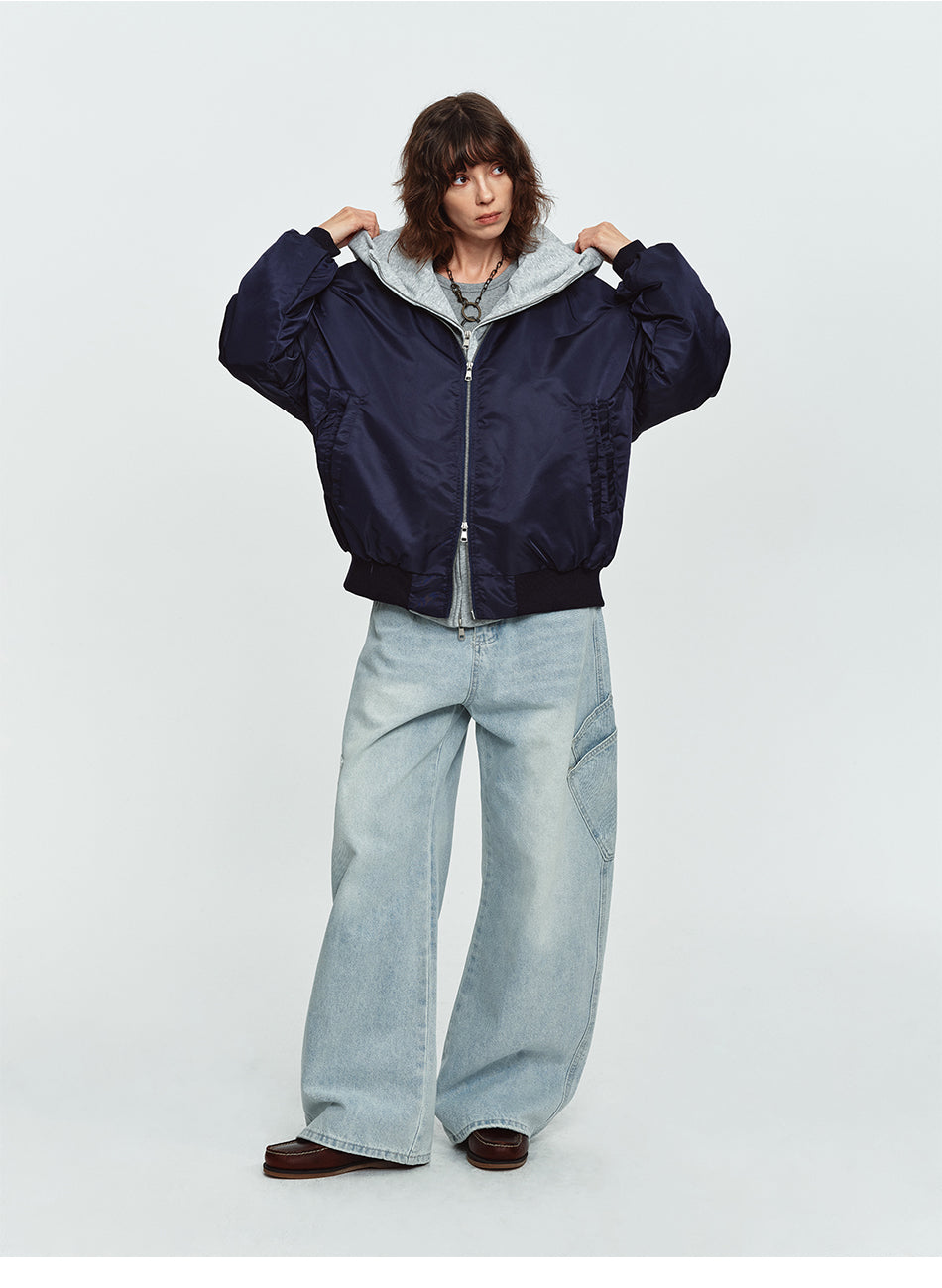 MADWITCH SIDE-POCKET LIGHT-WASH CURVED-LEG JEANS #K7388