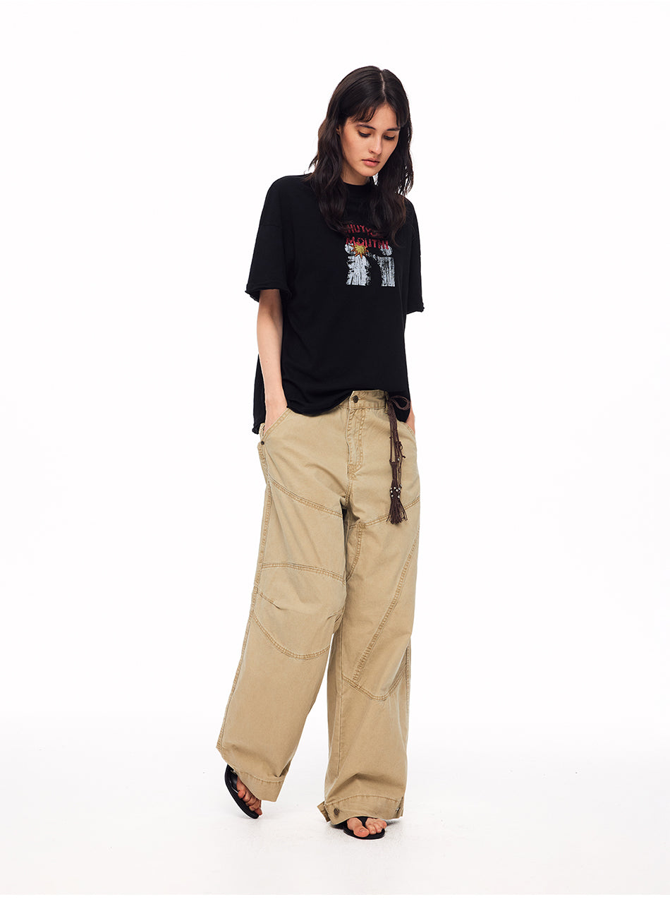 MADWITCH DISTRESSED SLOGAN SILHOUETTE GRAPHIC TEE #TC137