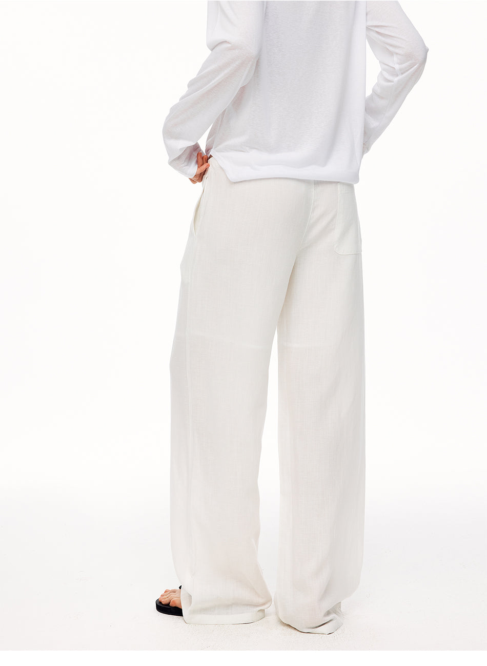 MADWITCH LYOCELL LINEN DRAWSTRING TROUSERS #NR6035