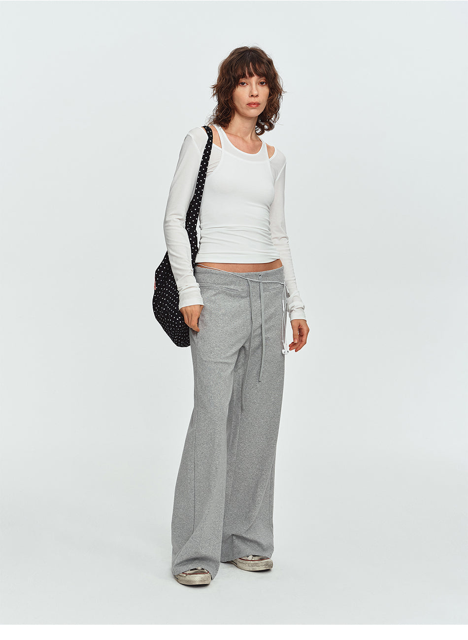 MADWITCH LYOCELL-BLEND FLARED CASUAL SWEATPANTS #CN61106