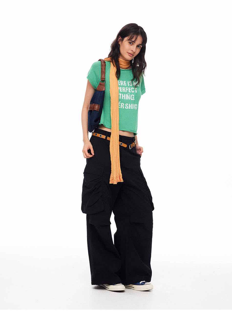 MADWITCH JELLYFISH PLEATED CARGO TROUSERS #A637
