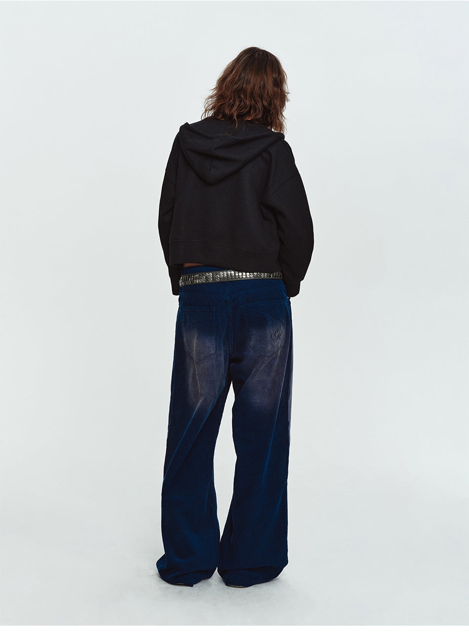 MADWITCH GRADIENT WASHED CORDUROY WIDE-LEG JEANS #G60130