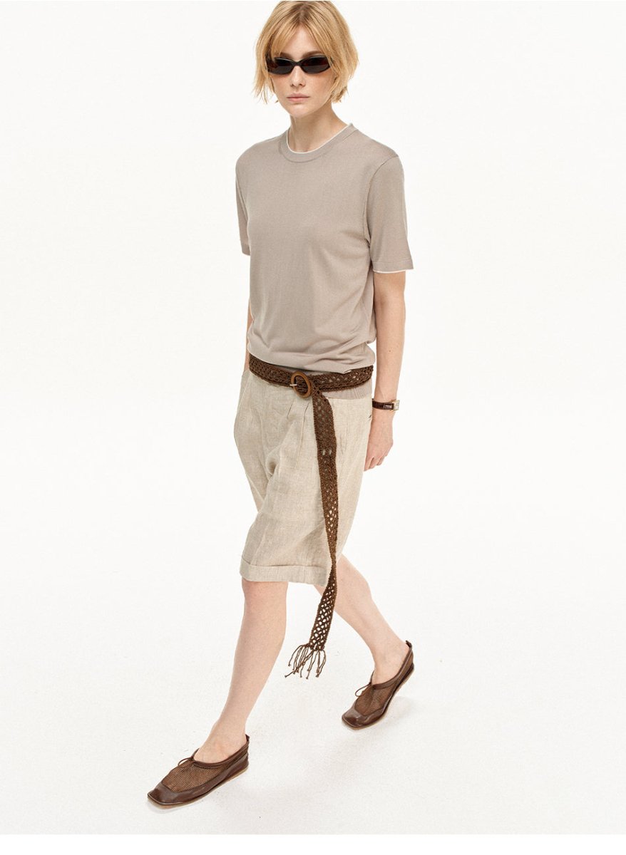 MADWITCH HERITAGE LINEN SHORTS D067 - MadWitch Store